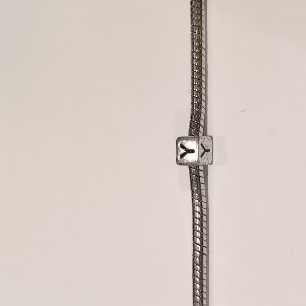 Silver Y Spacer Charm for‎ Pandora Style Bracelet